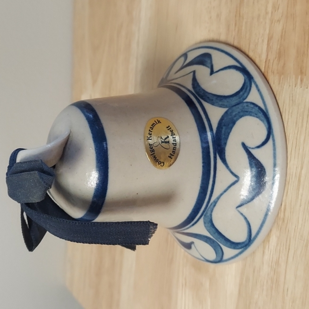 Rare Vintage Coswiger Keramik Handarbeit Pottery Bell